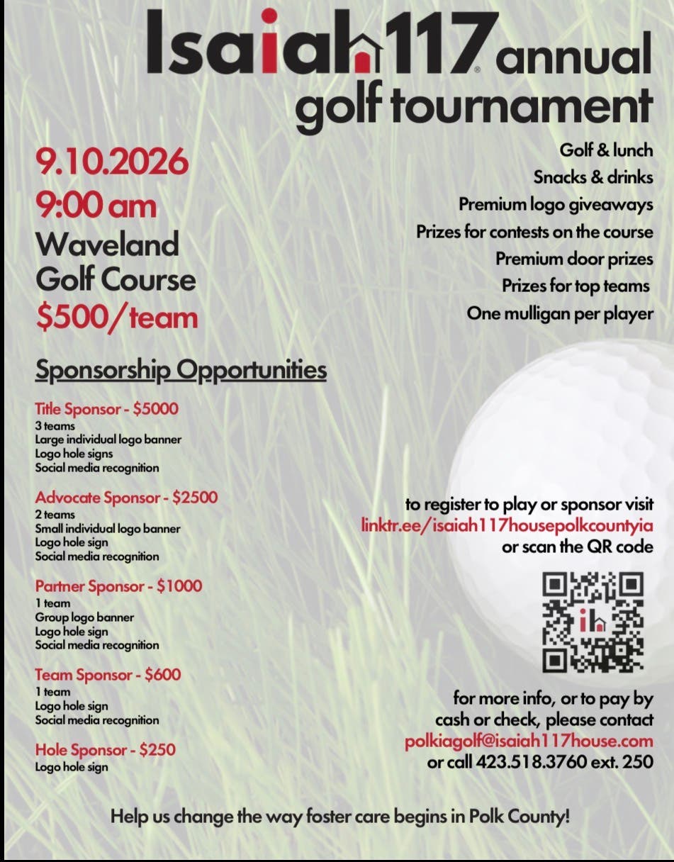 Isaiah 117 Annual Golf Tournament