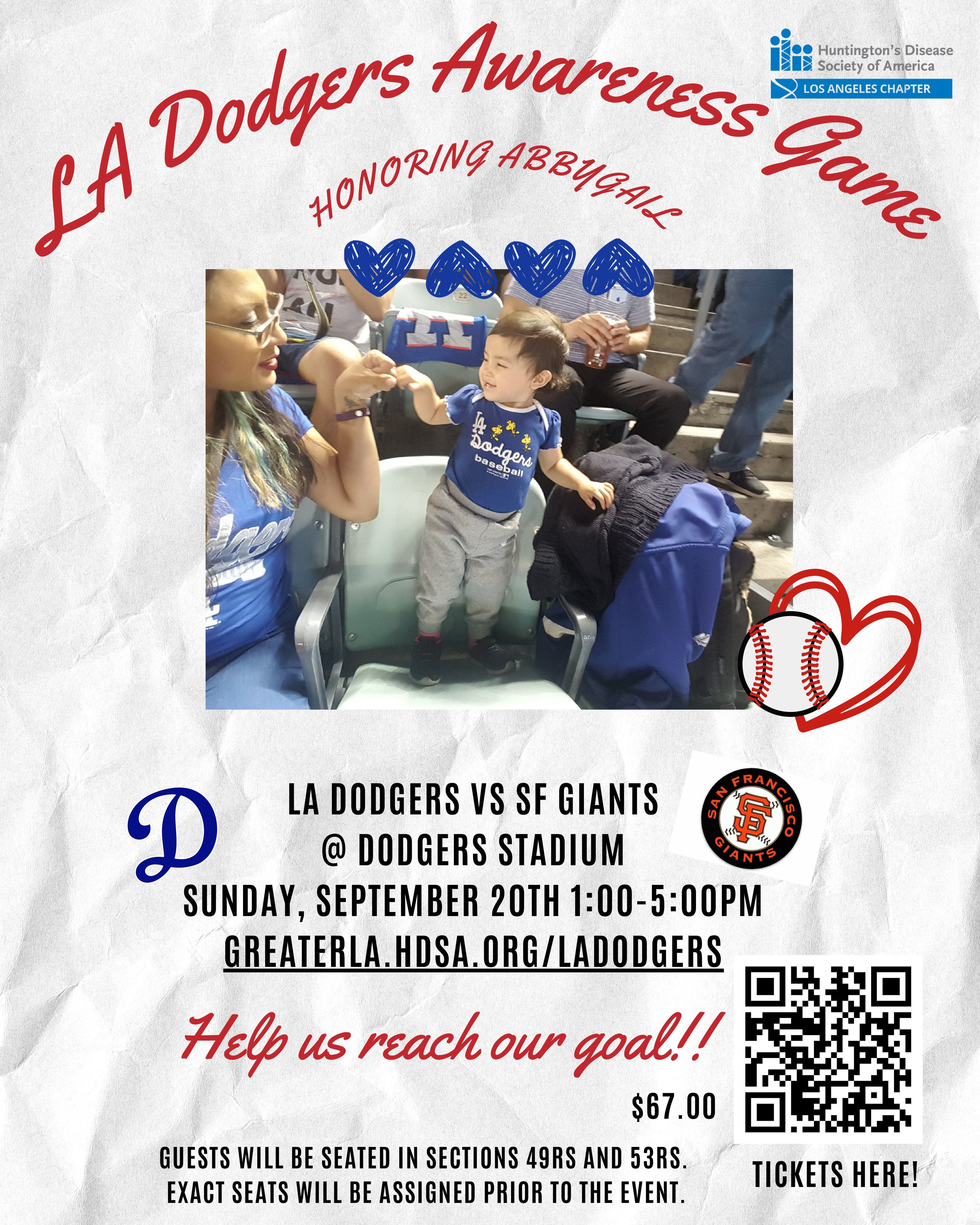 HDSA Greater Los Angeles Dodgers Awareness Game 2026