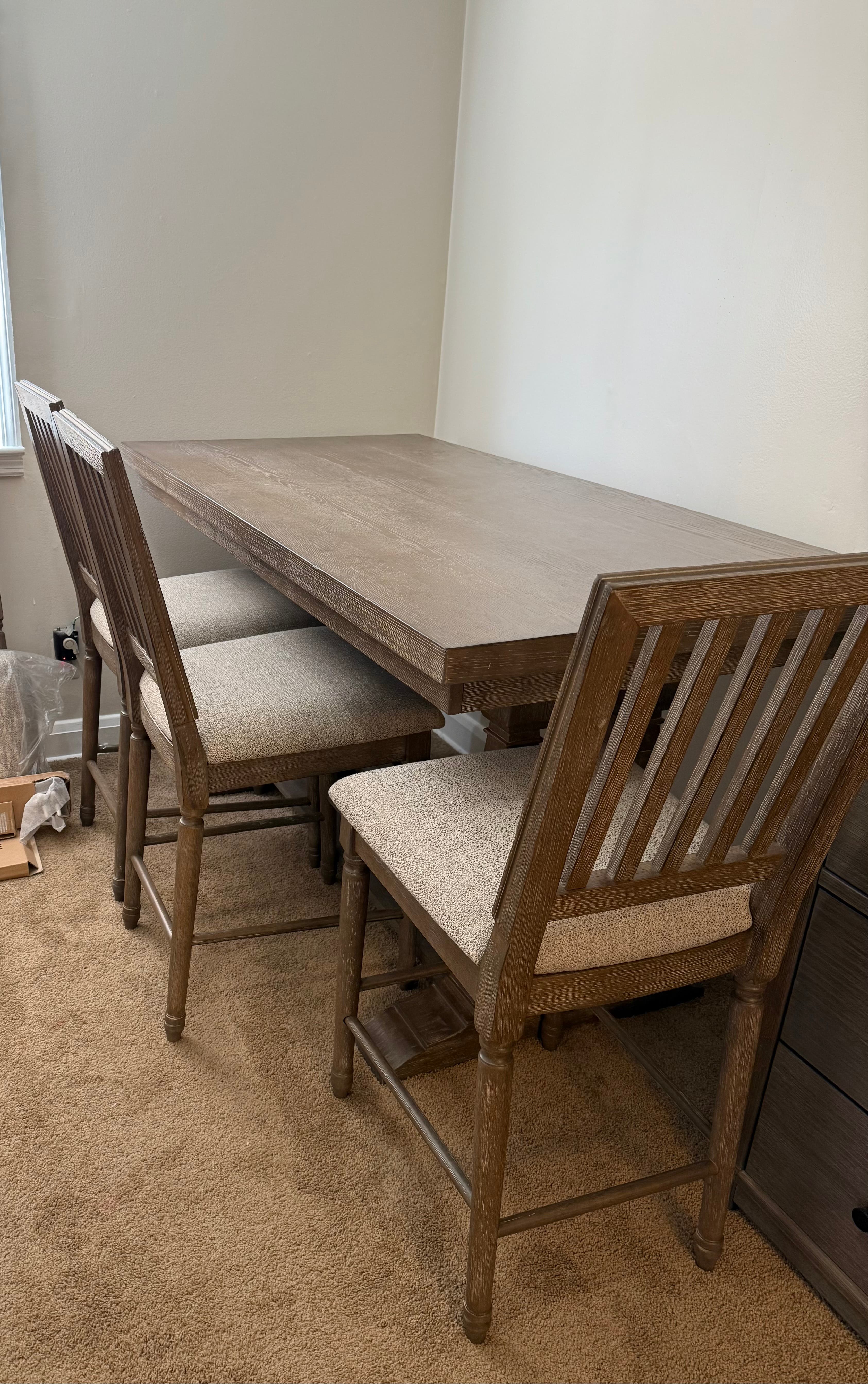 New Counter Height Dining Table W/6 Matching Chairs $700