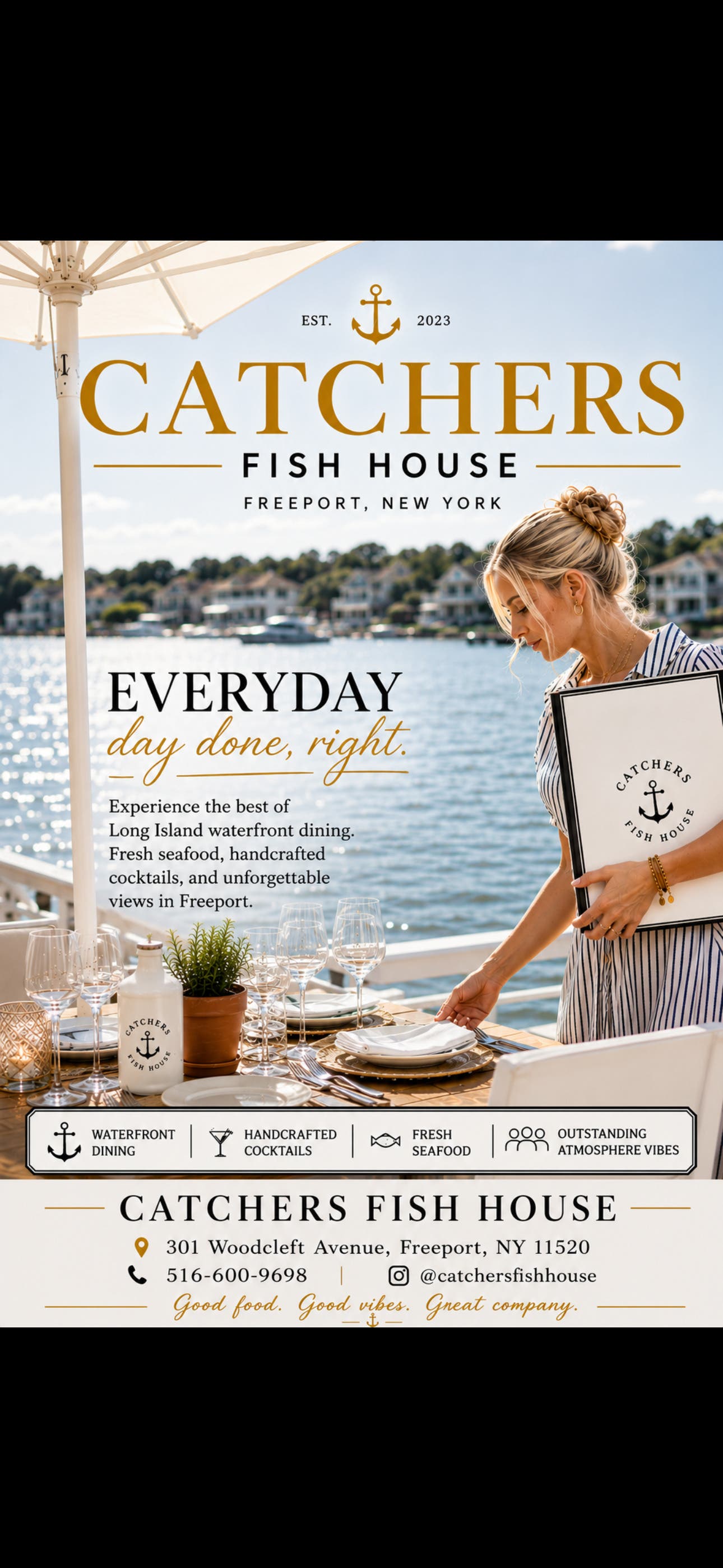 Catchers Fish House Waterfront Dining & Music – Freeport’s Nautical Mile