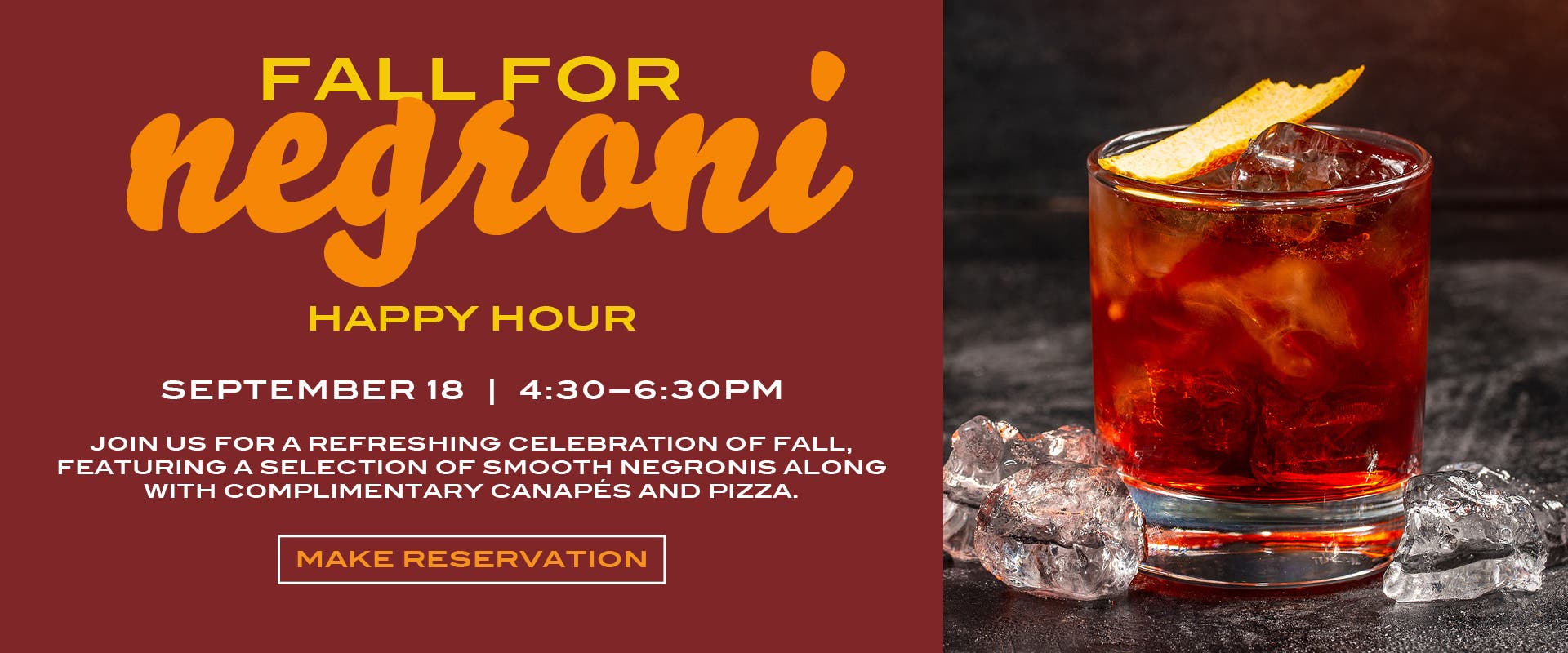 Fall For Negroni Happy Hour at Stella 34 Trattoria