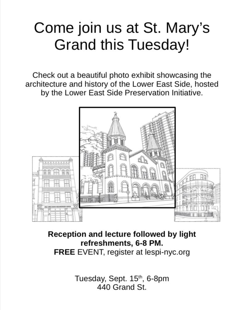 Lower East Side Architecture Photo Exhibit Reception!