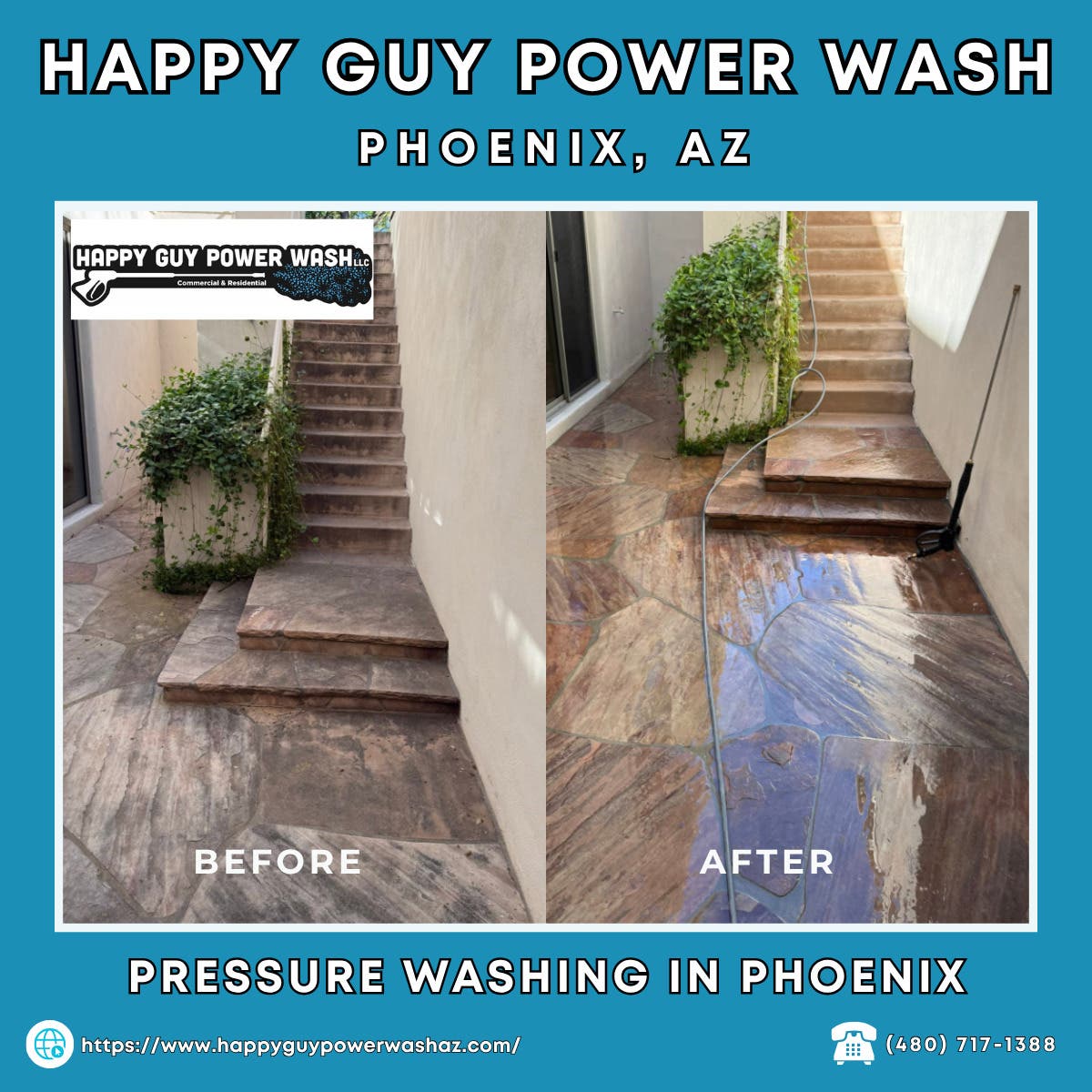 Pressure Washing in Phoenix - Happy Guy Power Wash