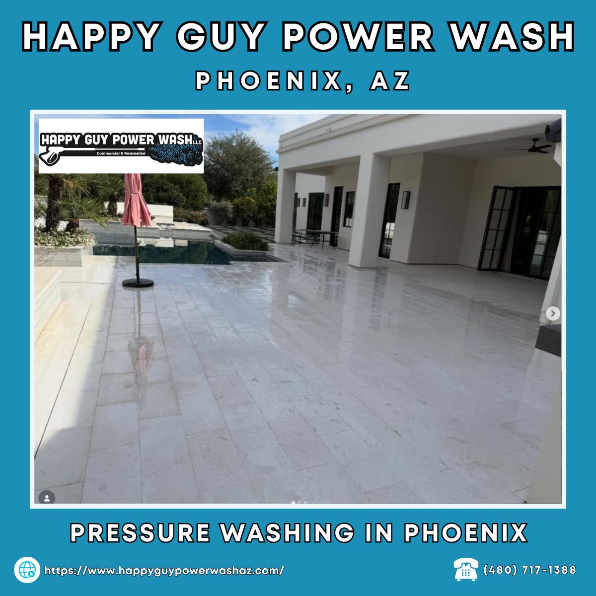 Pressure Washing in Phoenix - Happy Guy Power Wash