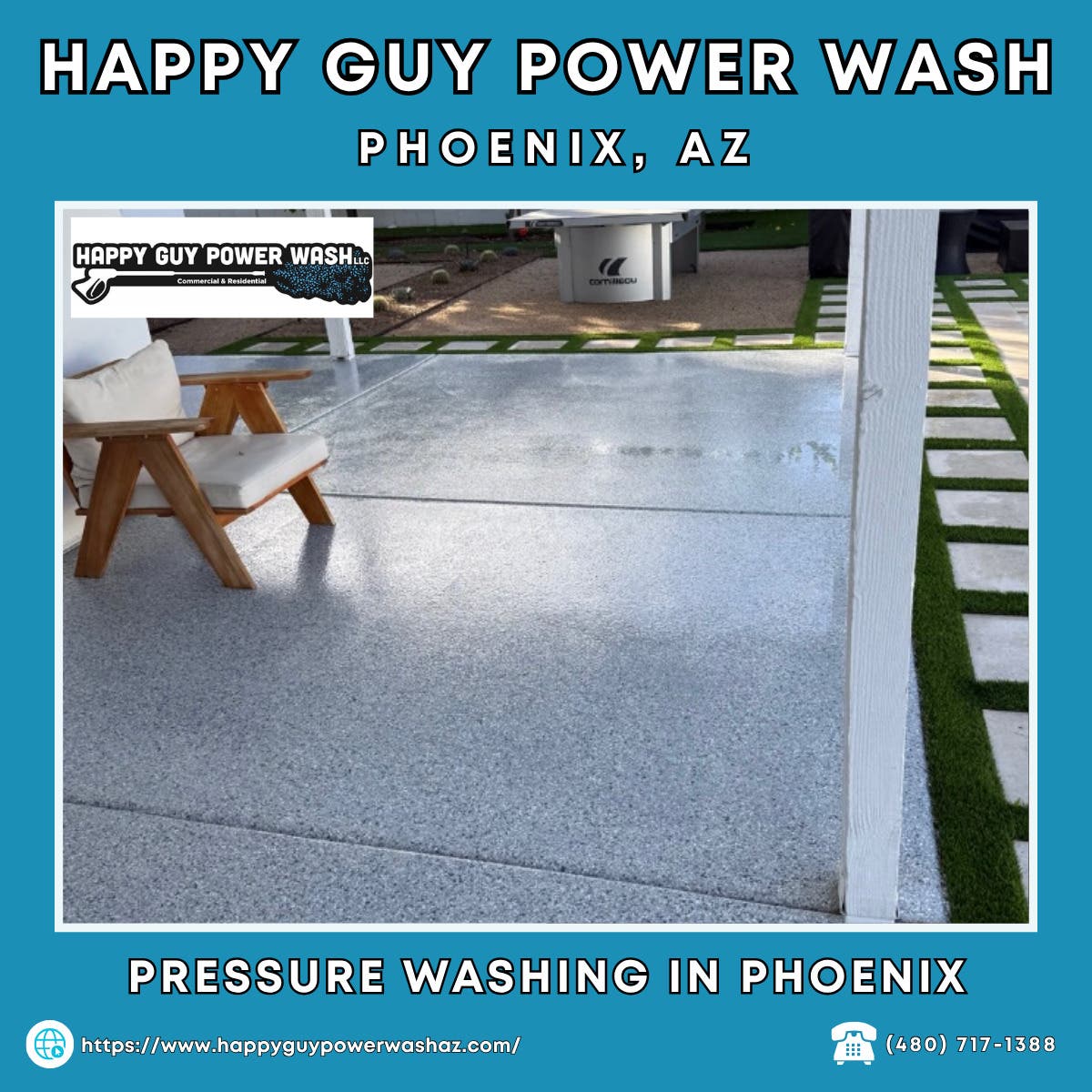 Pressure Washing in Phoenix - Happy Guy Power Wash