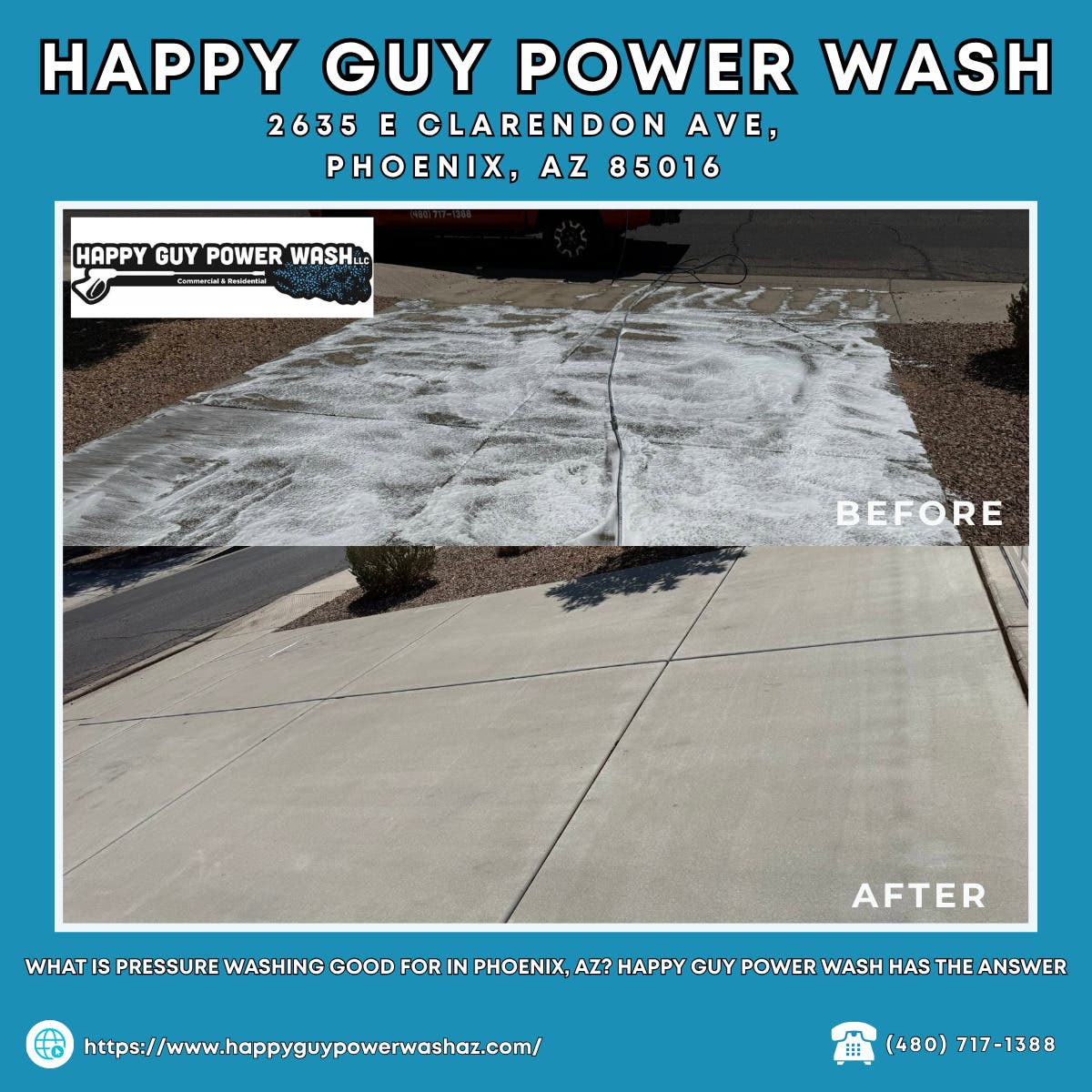 What Is Pressure Washing Good for in Phoenix, AZ? Happy Guy Power Wash Has the Answer
