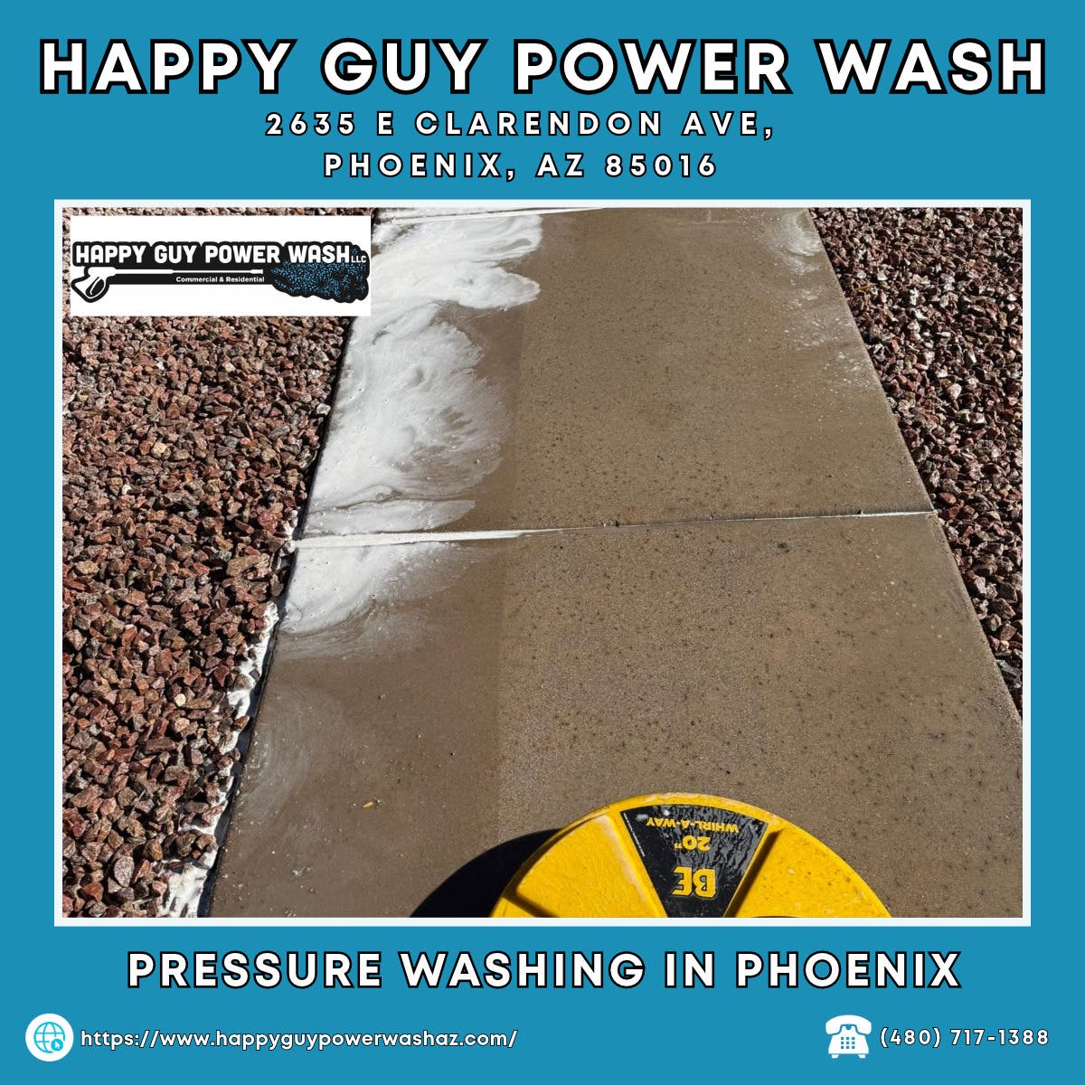 Pressure Washing in Phoenix - Happy Guy Power Wash