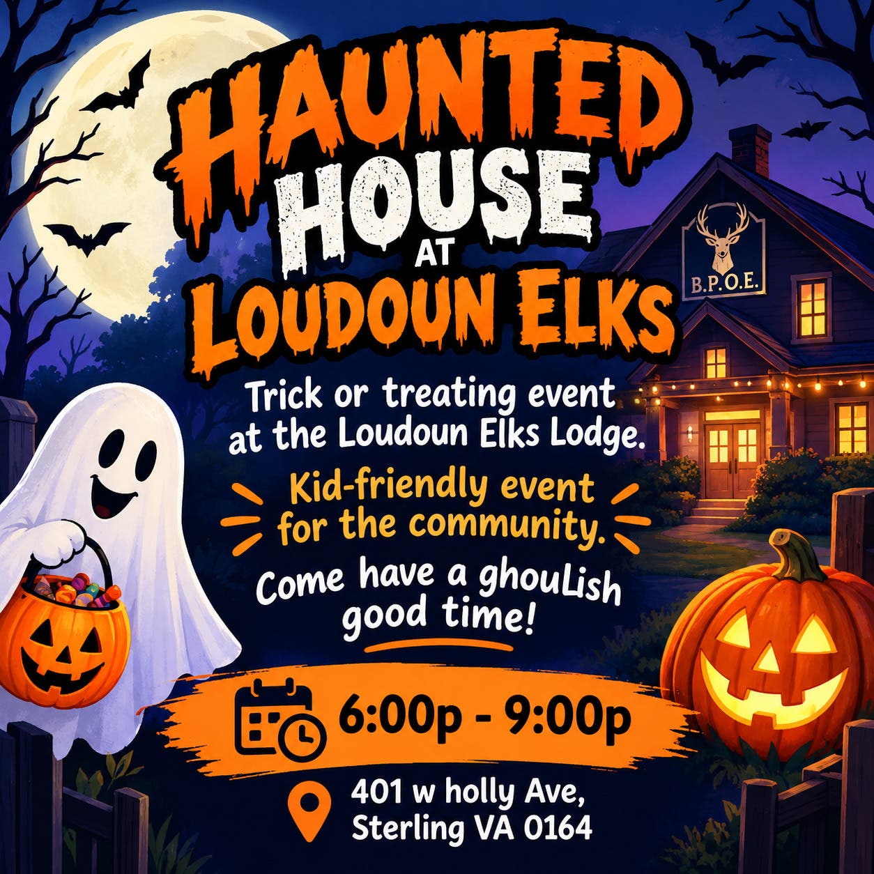 Haunted House & Trick or Treat at Loudoun Elks