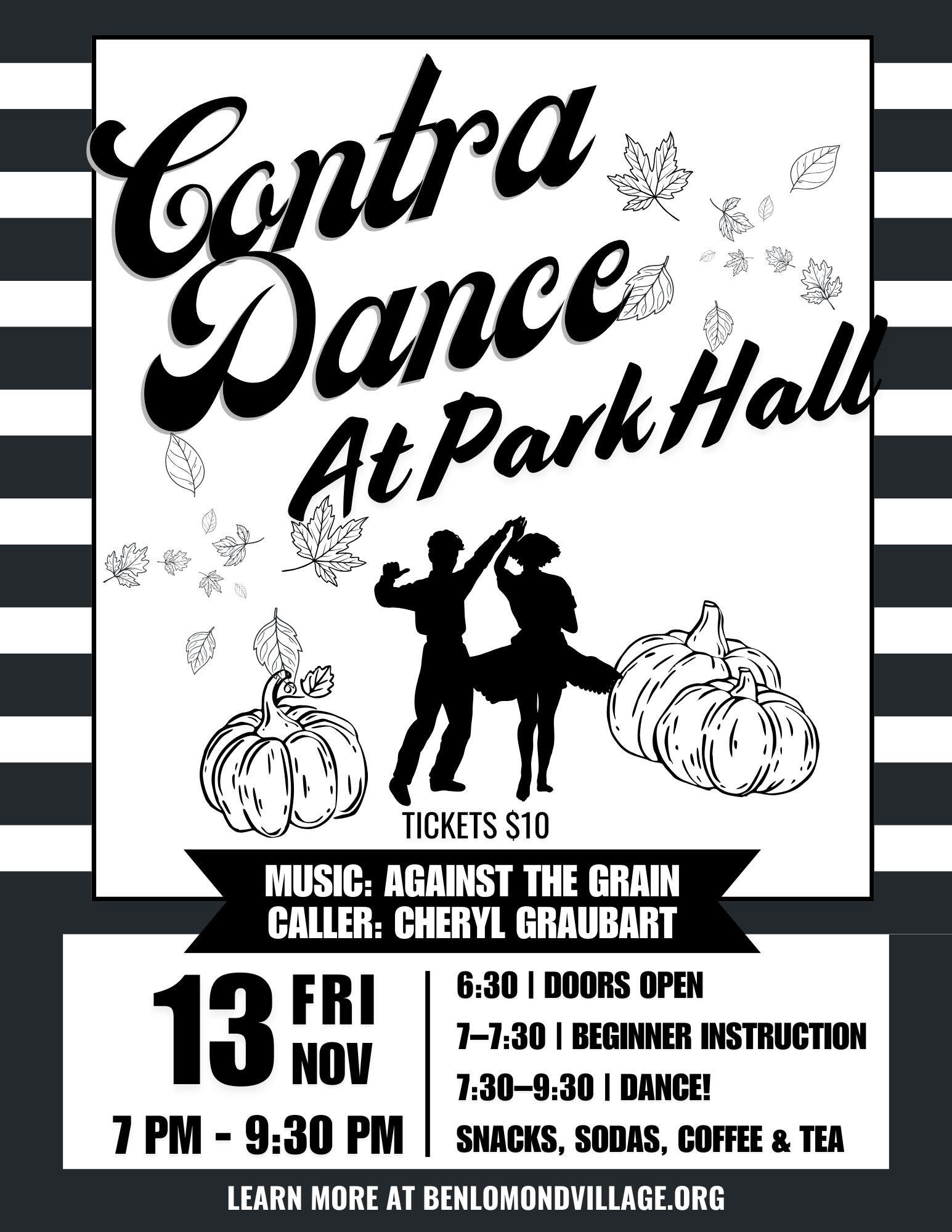 Community Contra Dance at Historic Park Hall 11/13