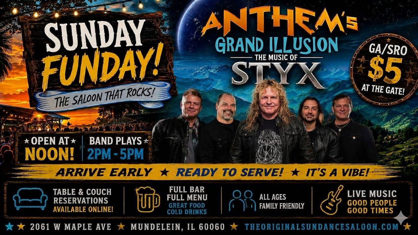 Live Styx Tribute: Anthem’s Grand Illusion at Sundance Saloon!