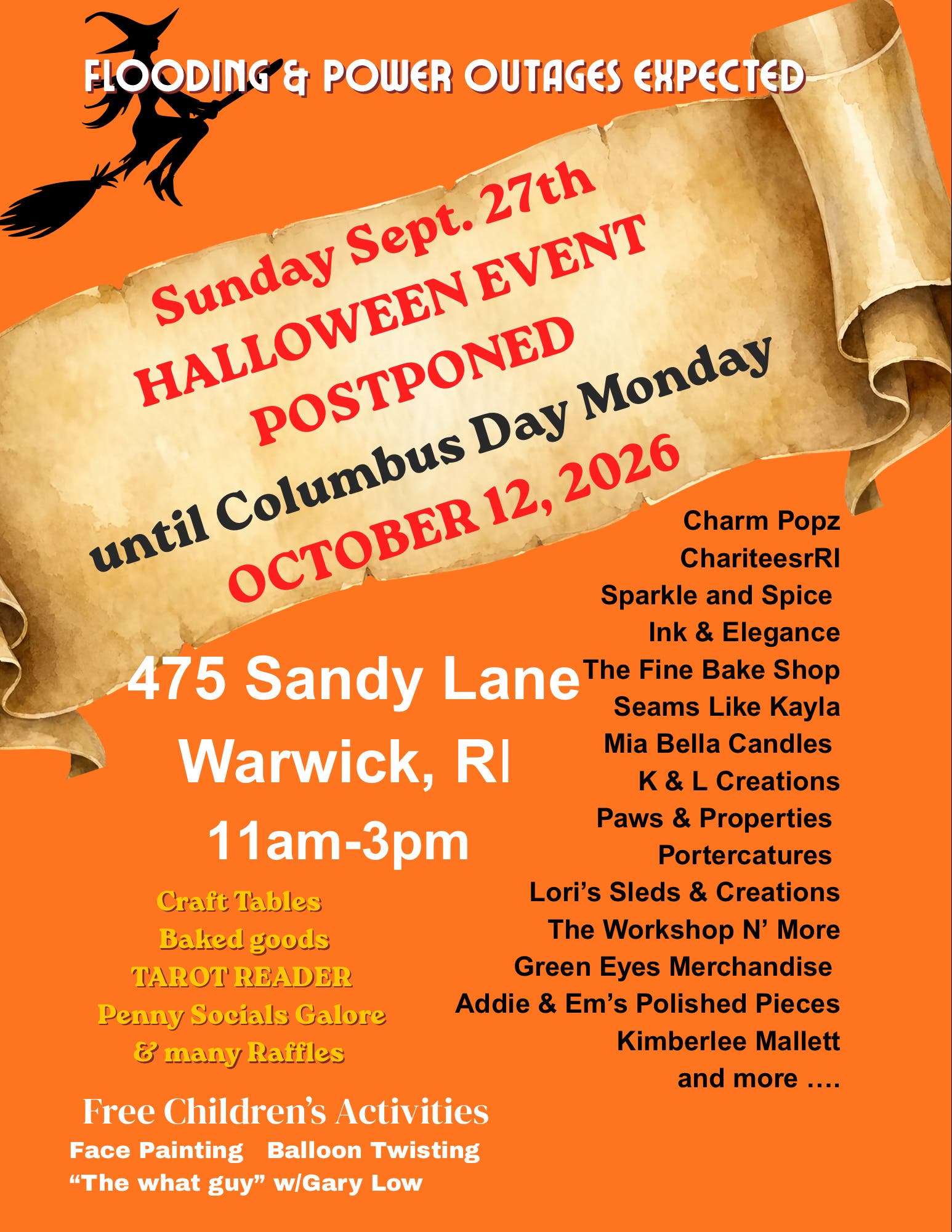 POSTPONED: The First Sunday Of Fall: An Early Halloween Celebration