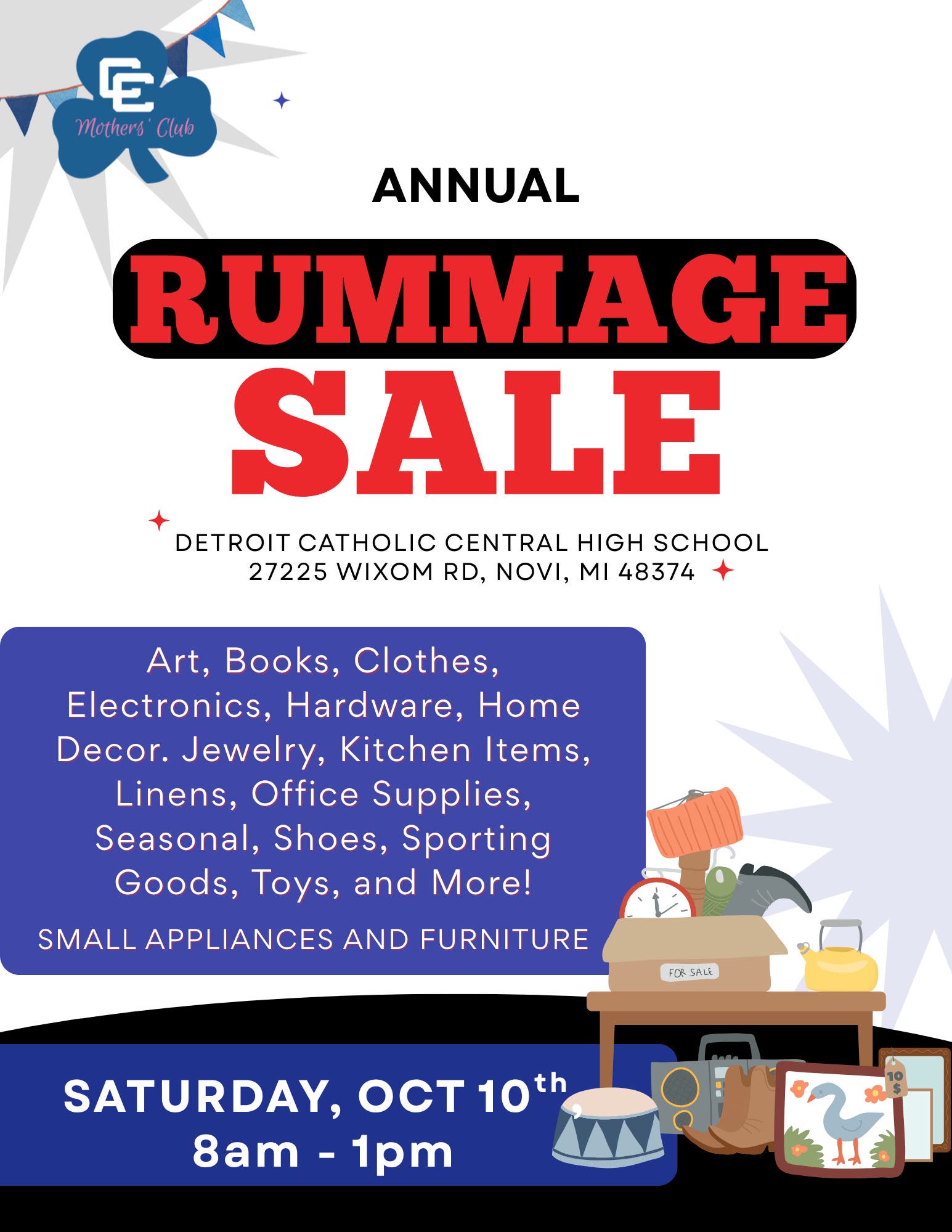 Detroit Catholic Central Annual Rummage Sale this Saturday!