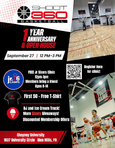 Shoot 360 Philadelphia’s Community Open House with Free Jr. 76ers Clinic 