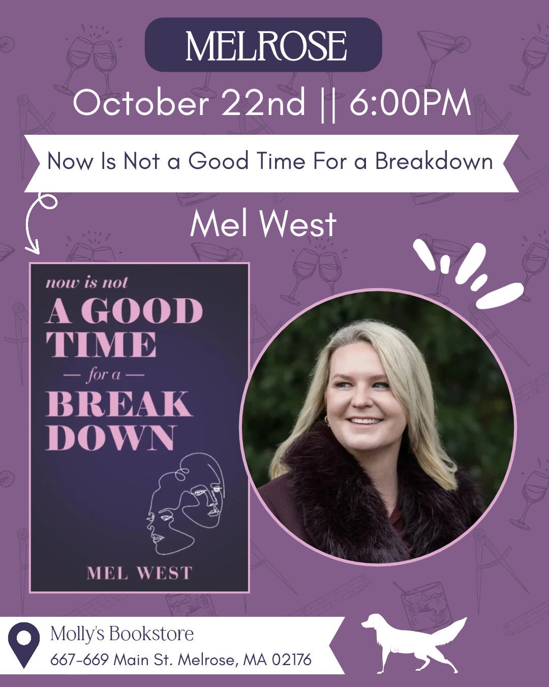 Author Event "Now Is Not a Good Time for a Breakdown" with Mel West