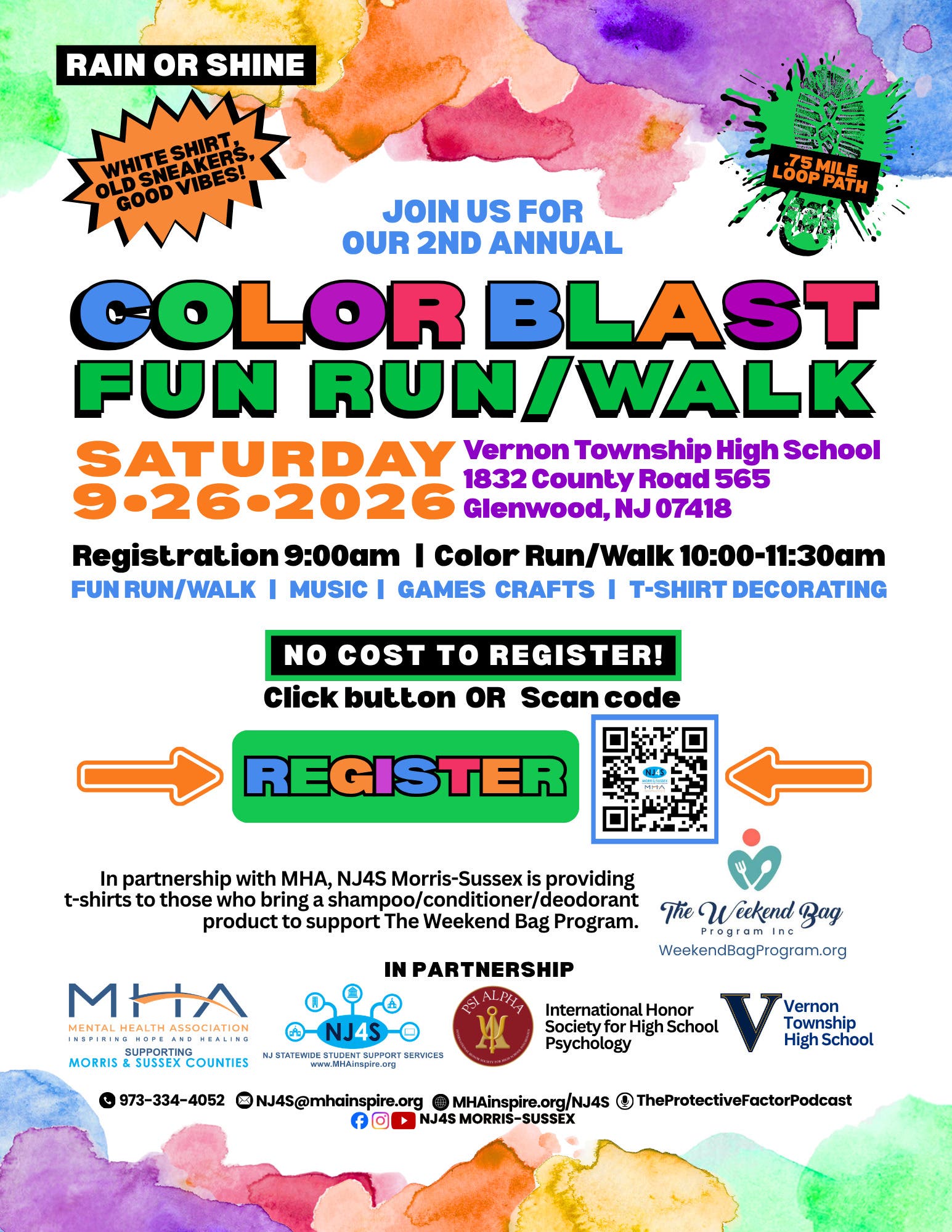 NJ4S Morris-Sussex Color Blast Fun Run/Walk