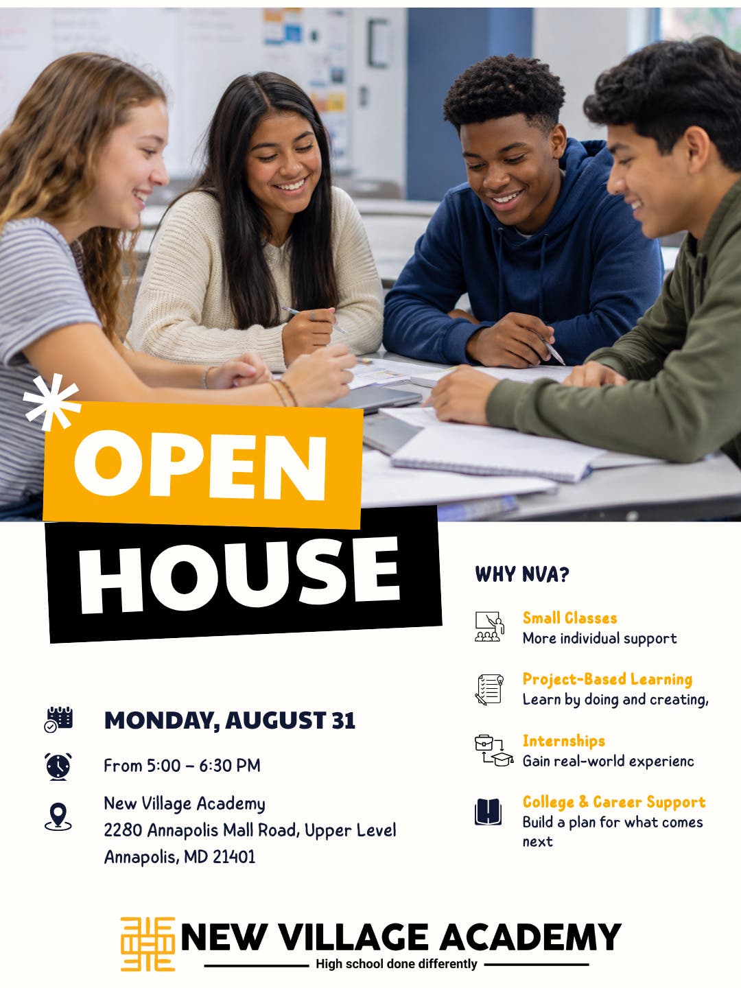 New Village Academy Open House