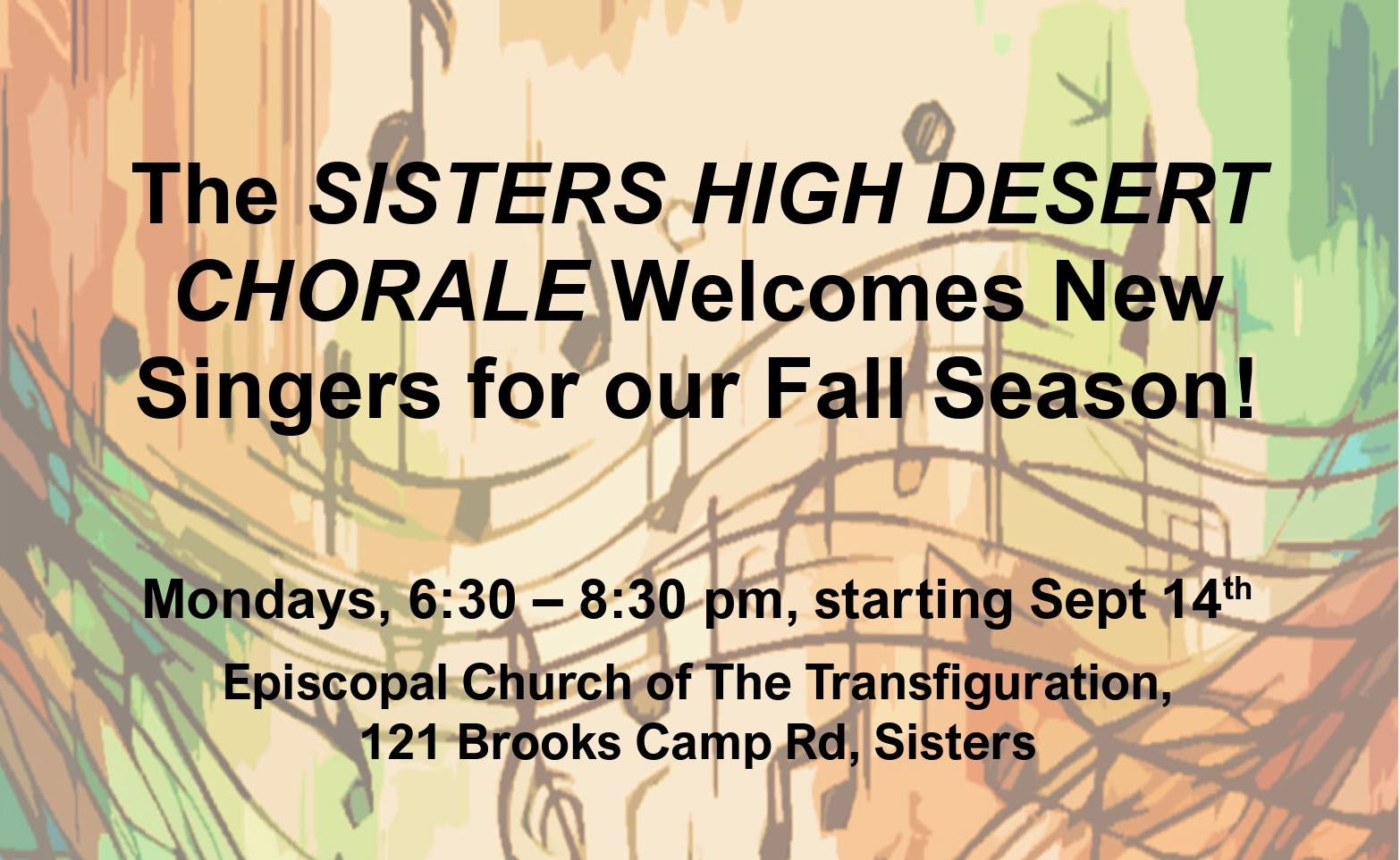 Sisters High Desert Chorale Welcomes New Singers!