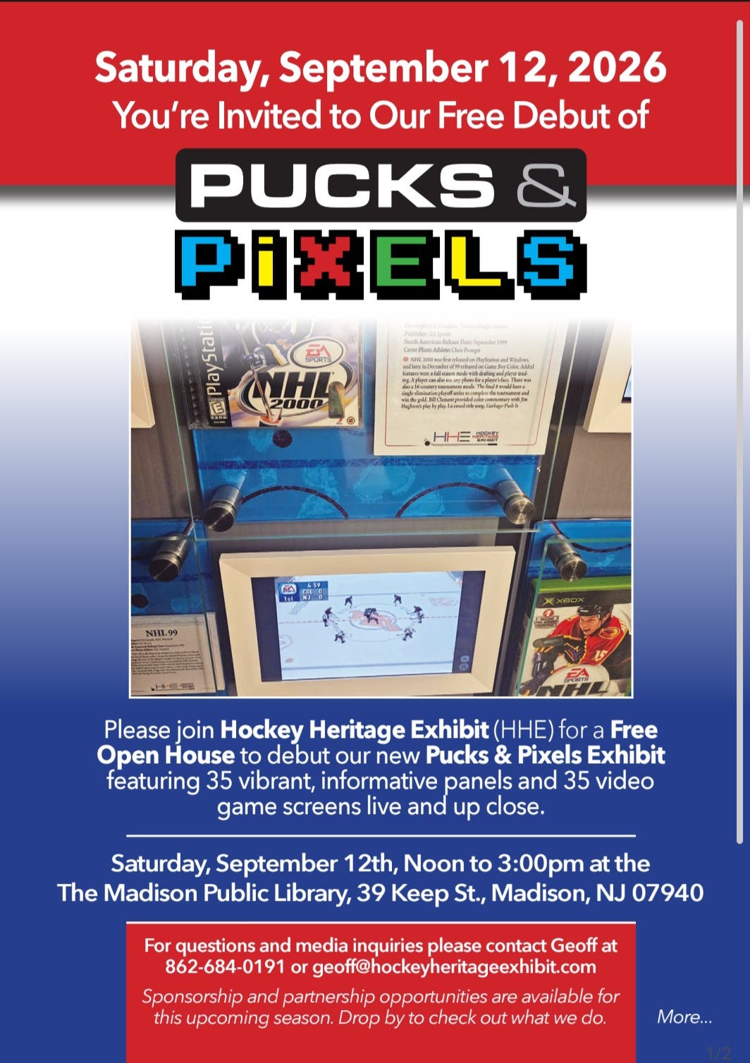 Hockey Heritage Exhibit- Pucks & Pixels