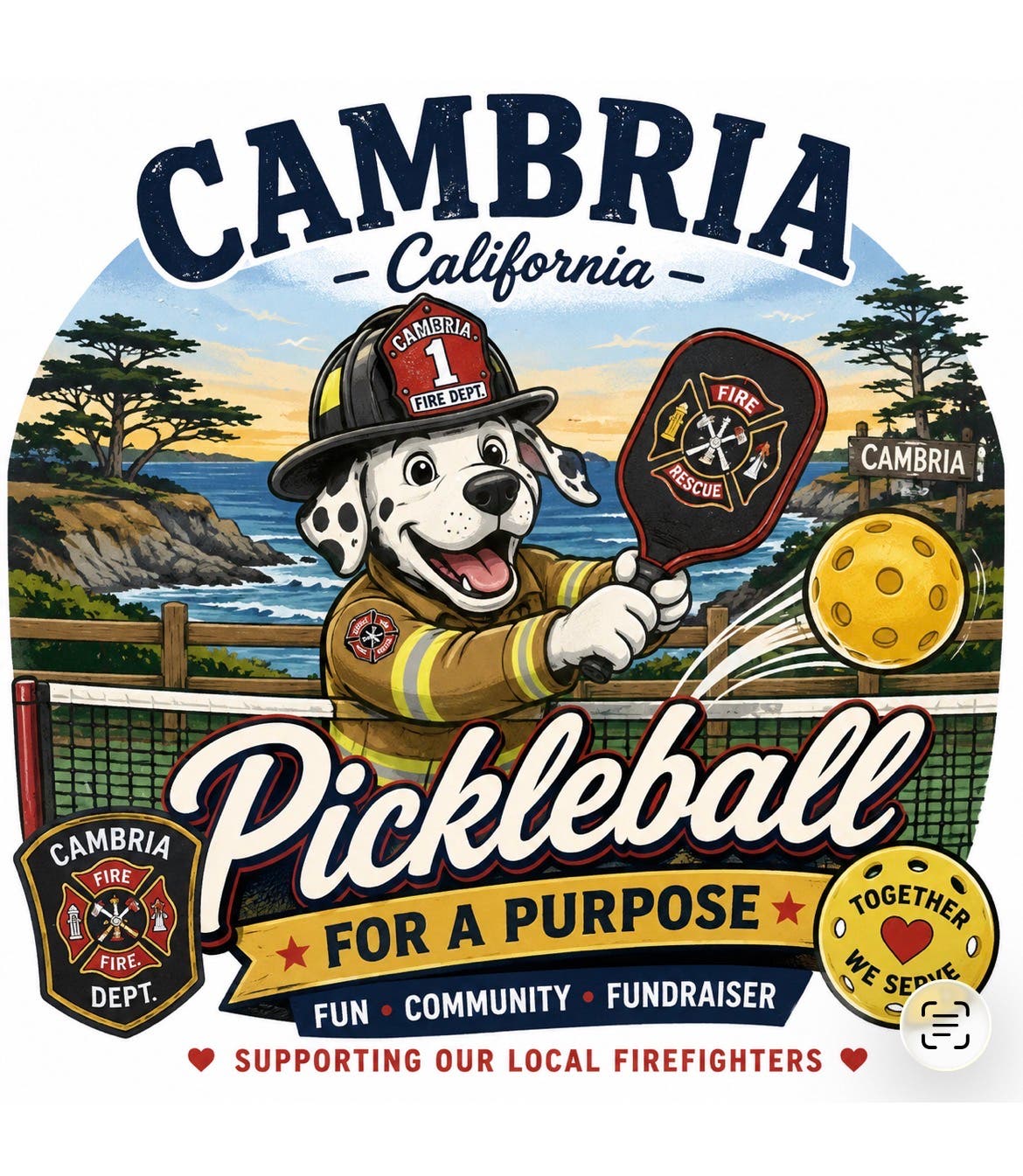 Cambria Firefighters Pickleball Fundraiser