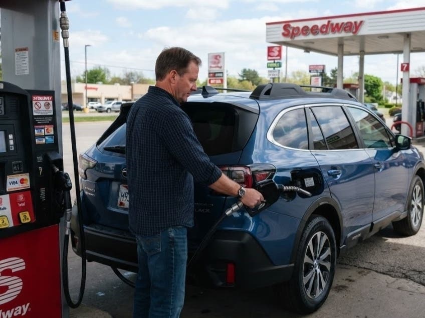 Filling car with gas