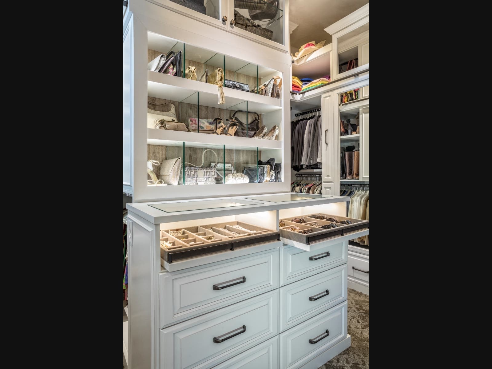 Orlando Walk-In Closet in Transitional White