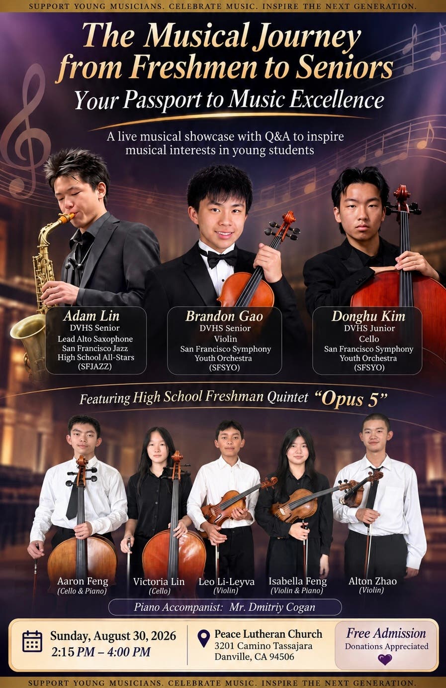 FREE Live Musical Showcase Featuring Talented Dougherty Valley High School Musicians