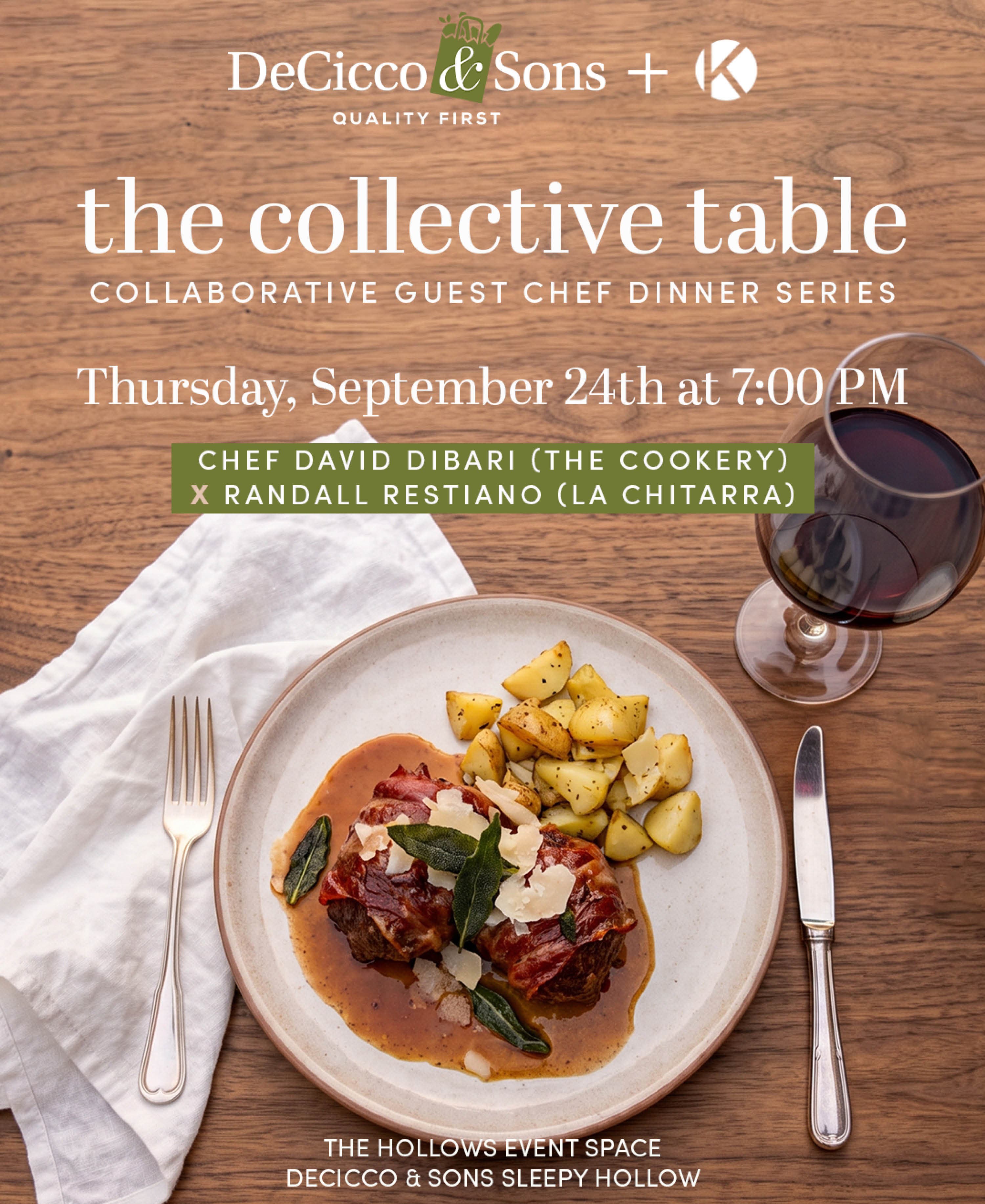 The Collective Table: Chef David DiBari x Randall Restiano at DeCicco & Sons