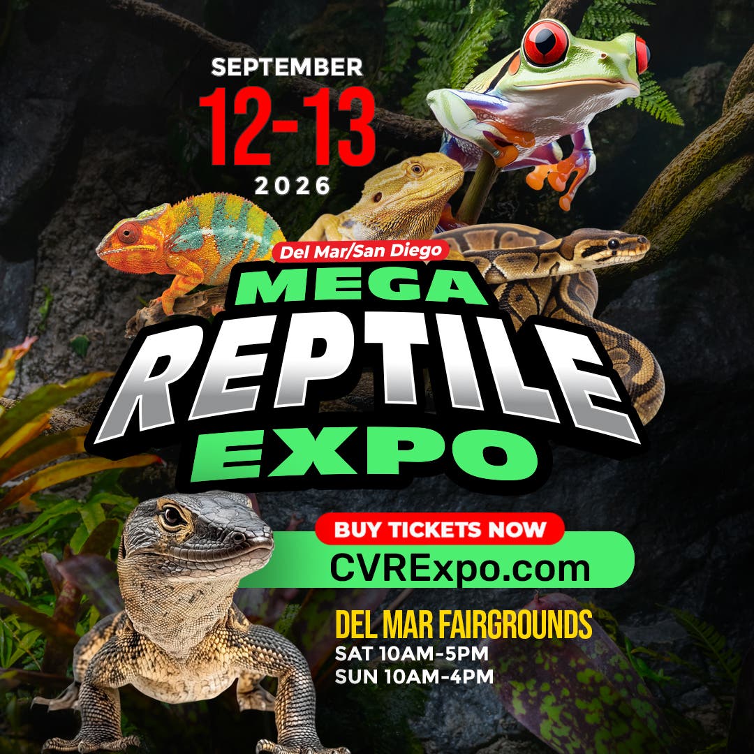 Del Mar/San Diego MEGA Reptile Expo - Sept. 19-20, 2026