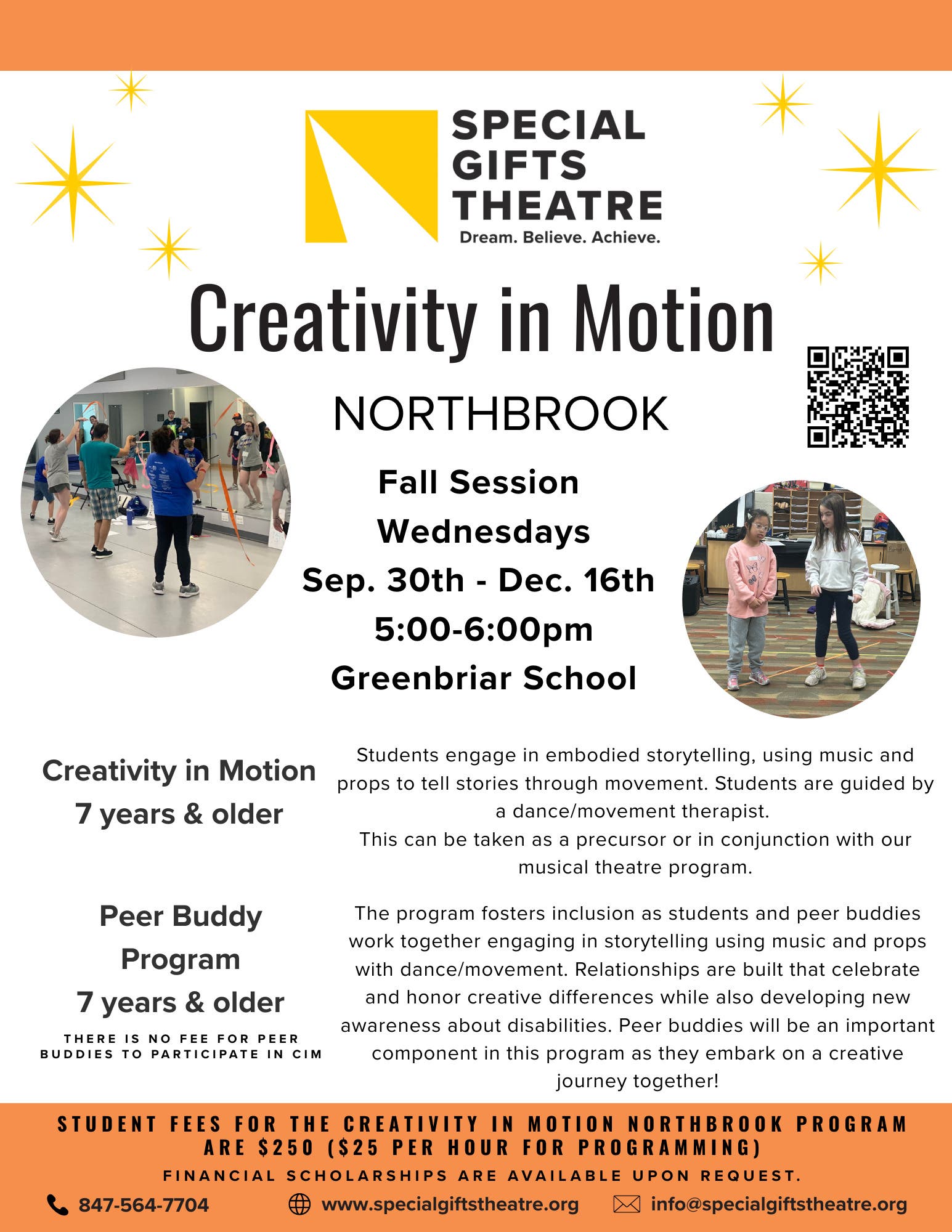 Special Gifts Theatre Creativity in Motion Class, ages 7+