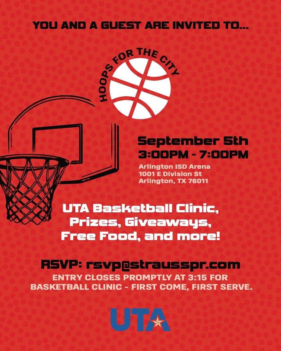 Hoops for the City Brings Free Food, UTA Basketball, Family Fun to Arlington 