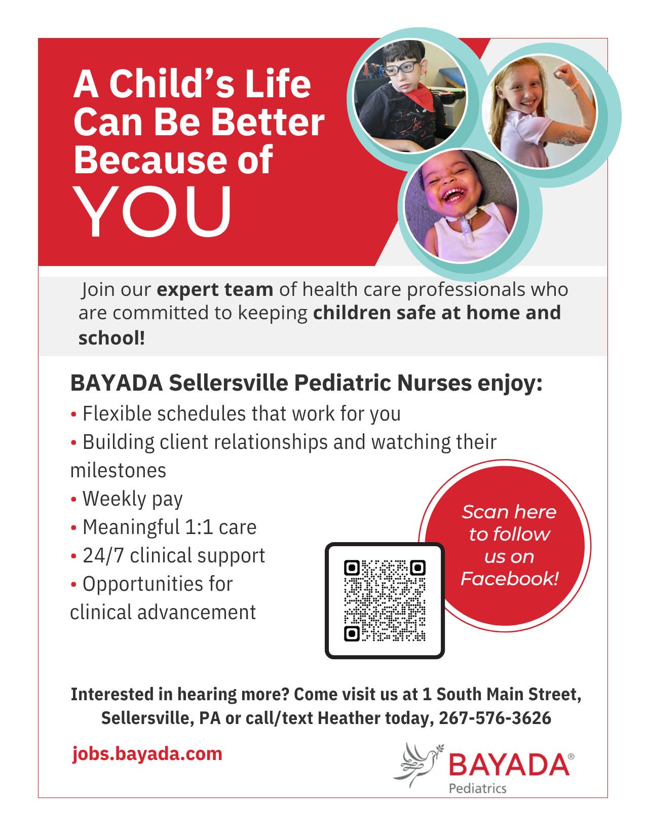 BAYADA Sellersville Pediatrics is Hiring!