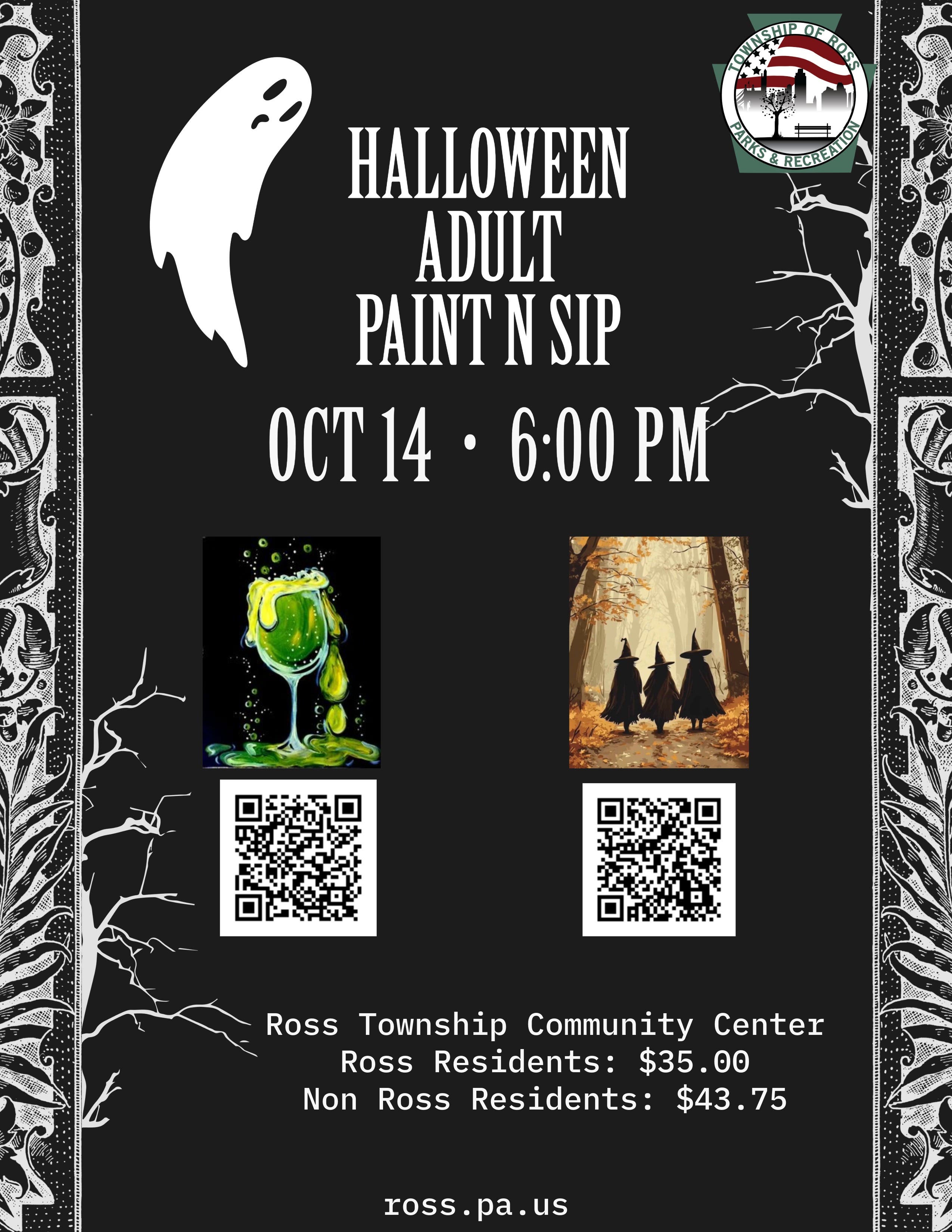 Halloween Adult Paint N Sip