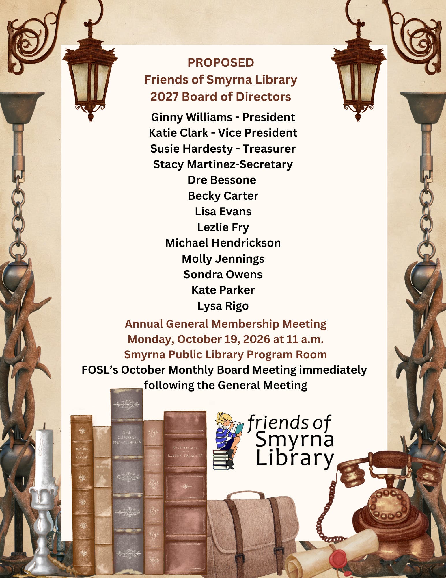 Friends of Smyrna Library Annual General Membership Meeting