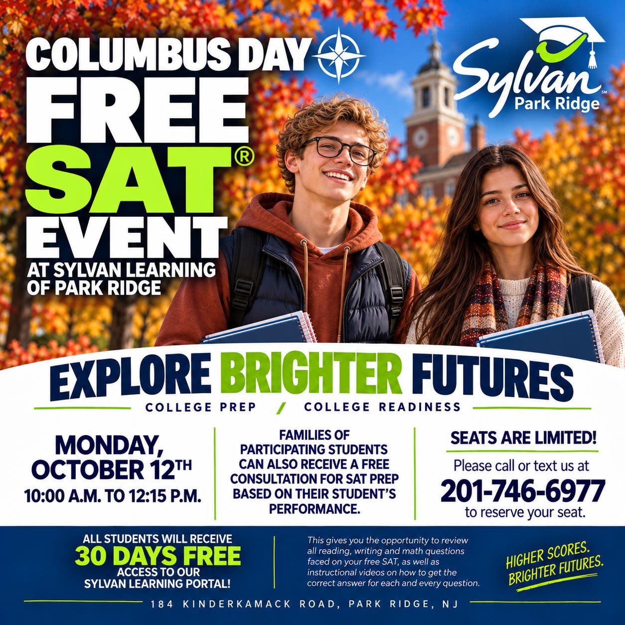 Columbus Day Free SAT Event
