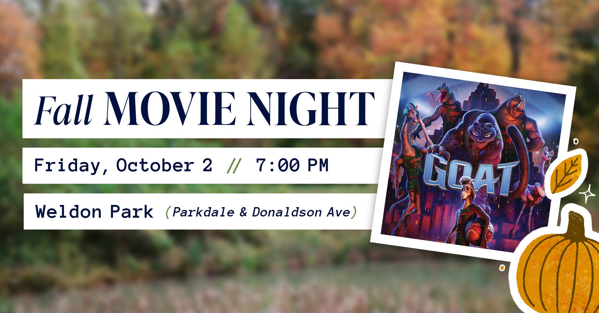 Fall Move Night at Weldon Park