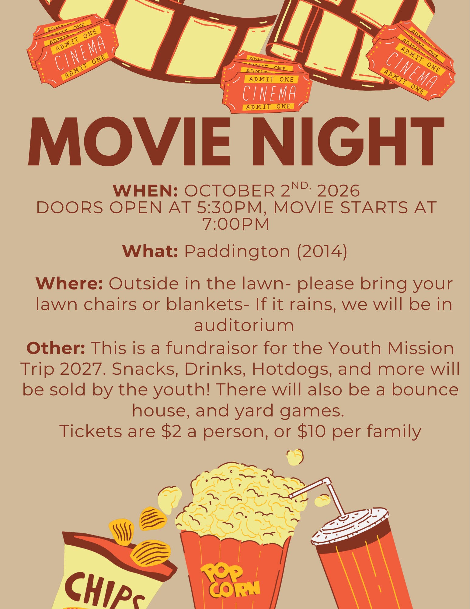 Family Movie Night- Neshaminy- Warwick Presbyterian Church