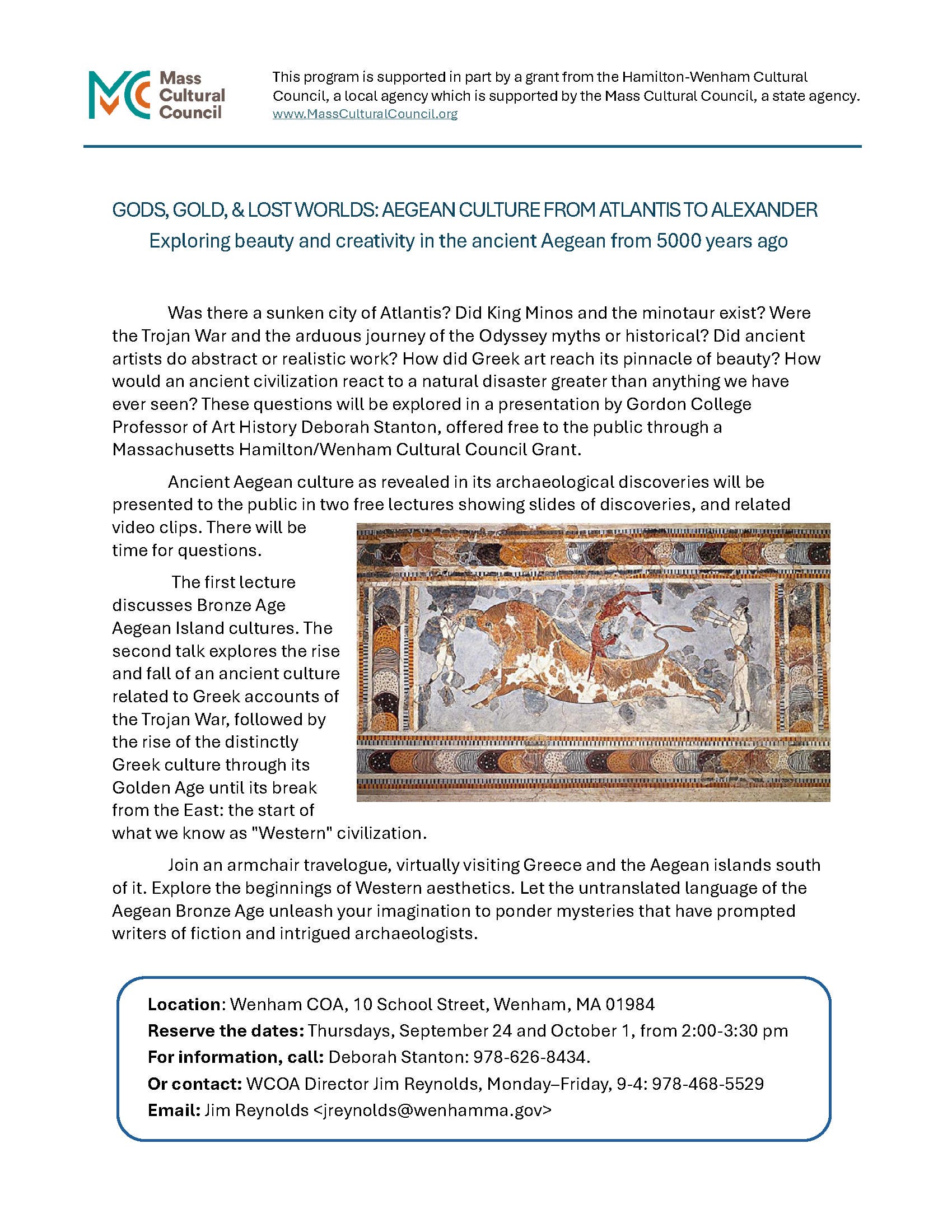 Gods, Gold, & Lost Worlds: Aegean Culture From Atlantis To Alexander