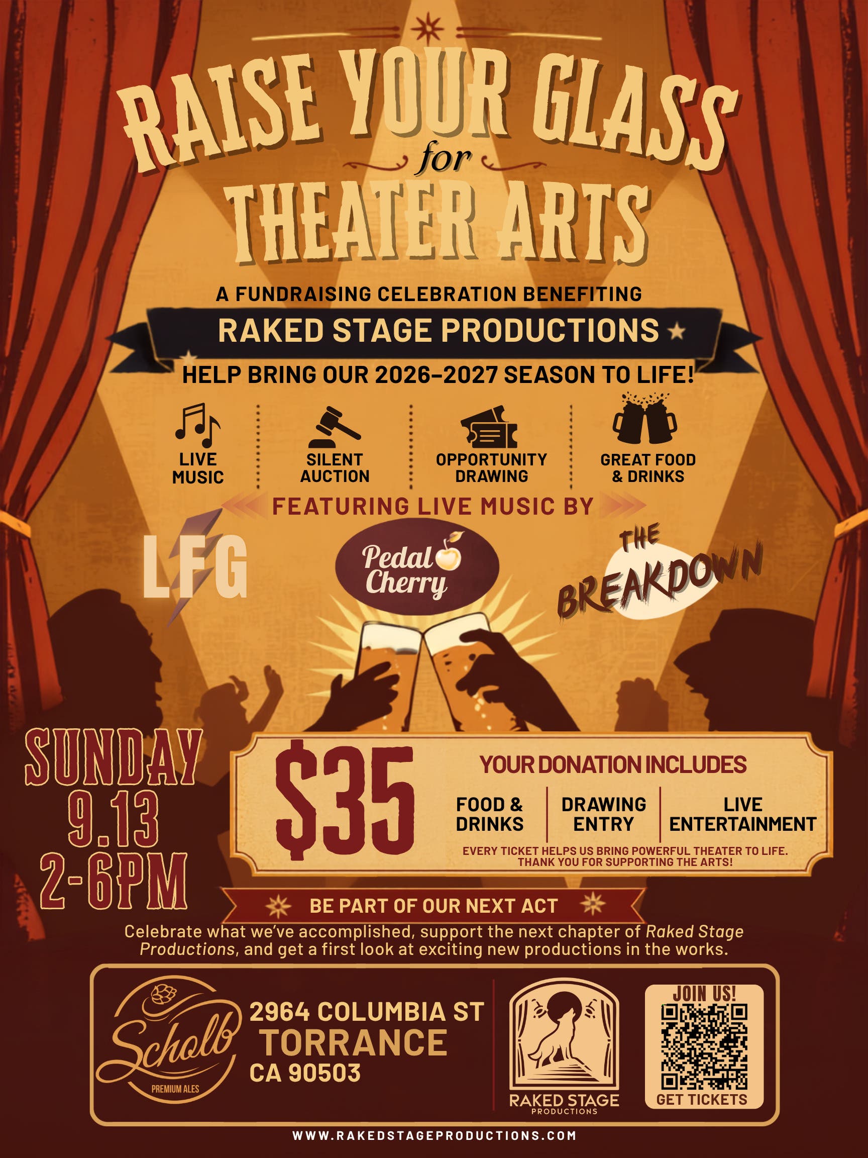 Raise A Glass For Theater Arts - A South Bay Theater Fundraiser