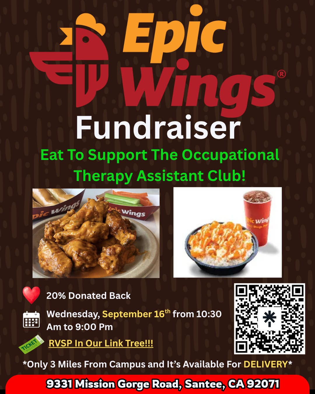 Wings For A Cause! Support Grossmont College OTA Students