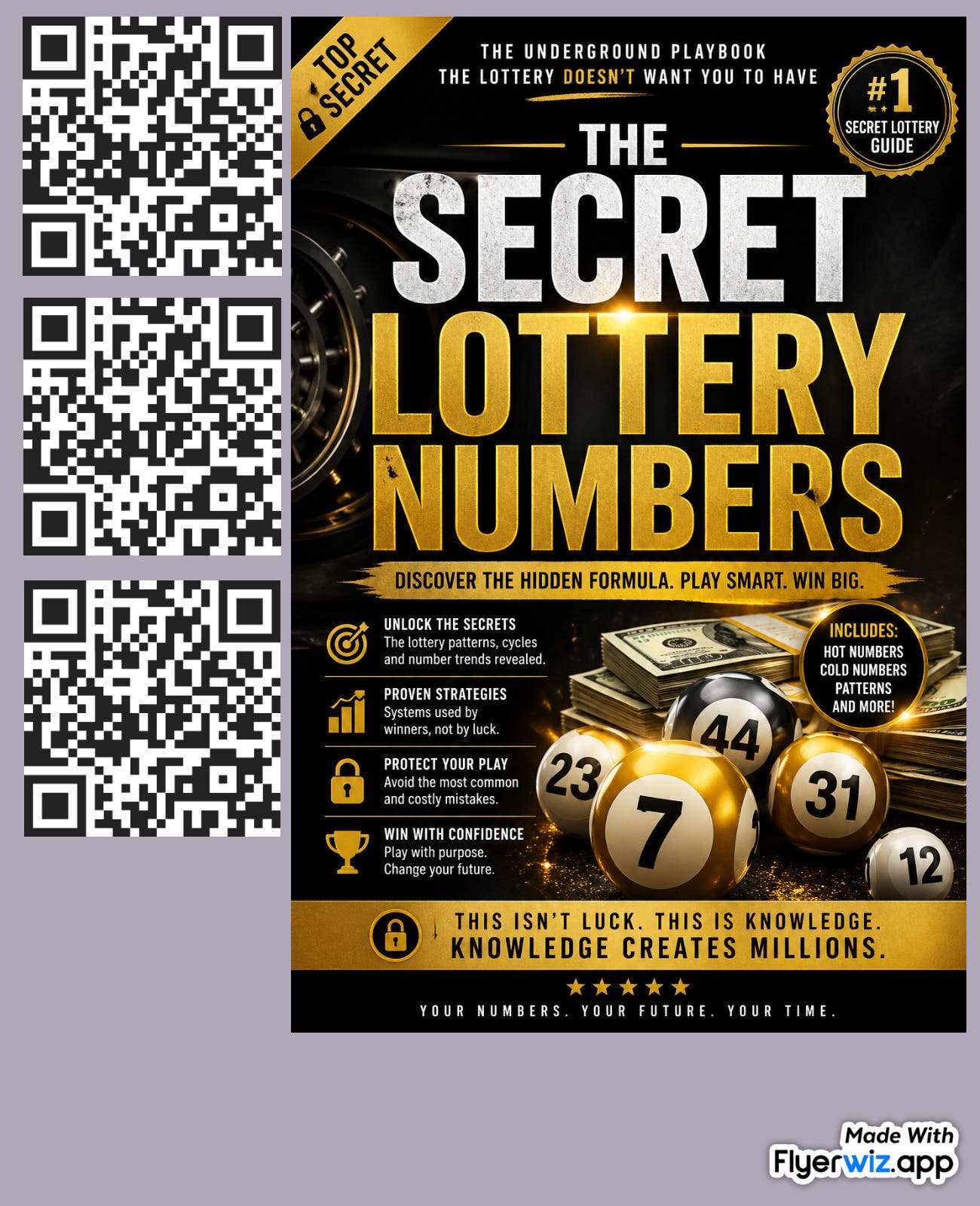 Secret lottery numbers 