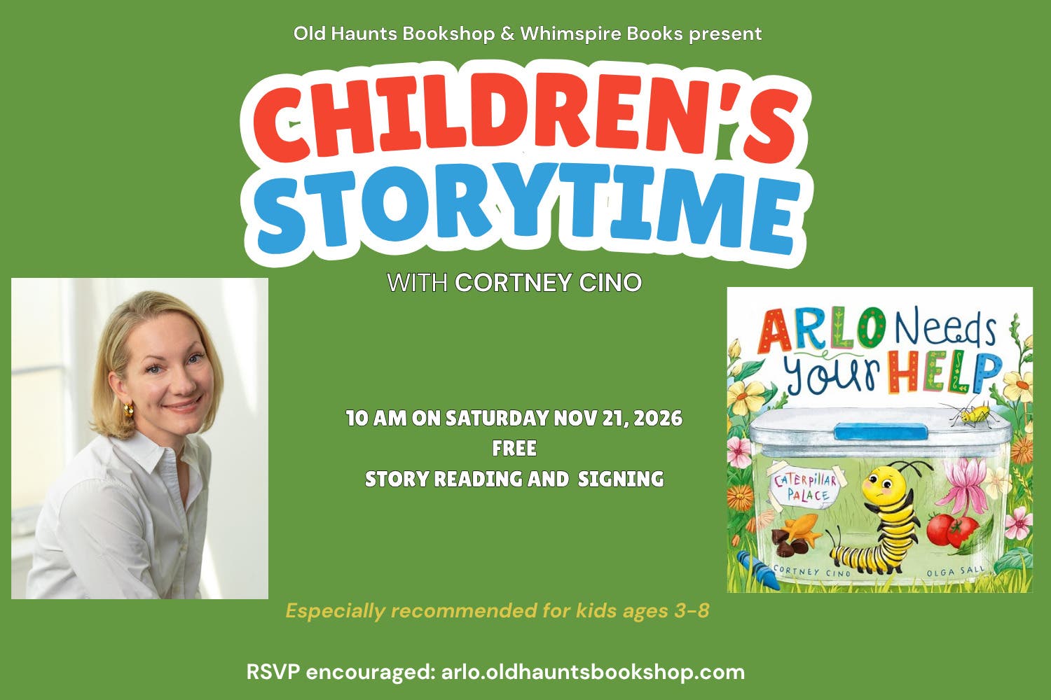 Children's Story Time with Author Cortney Cino
