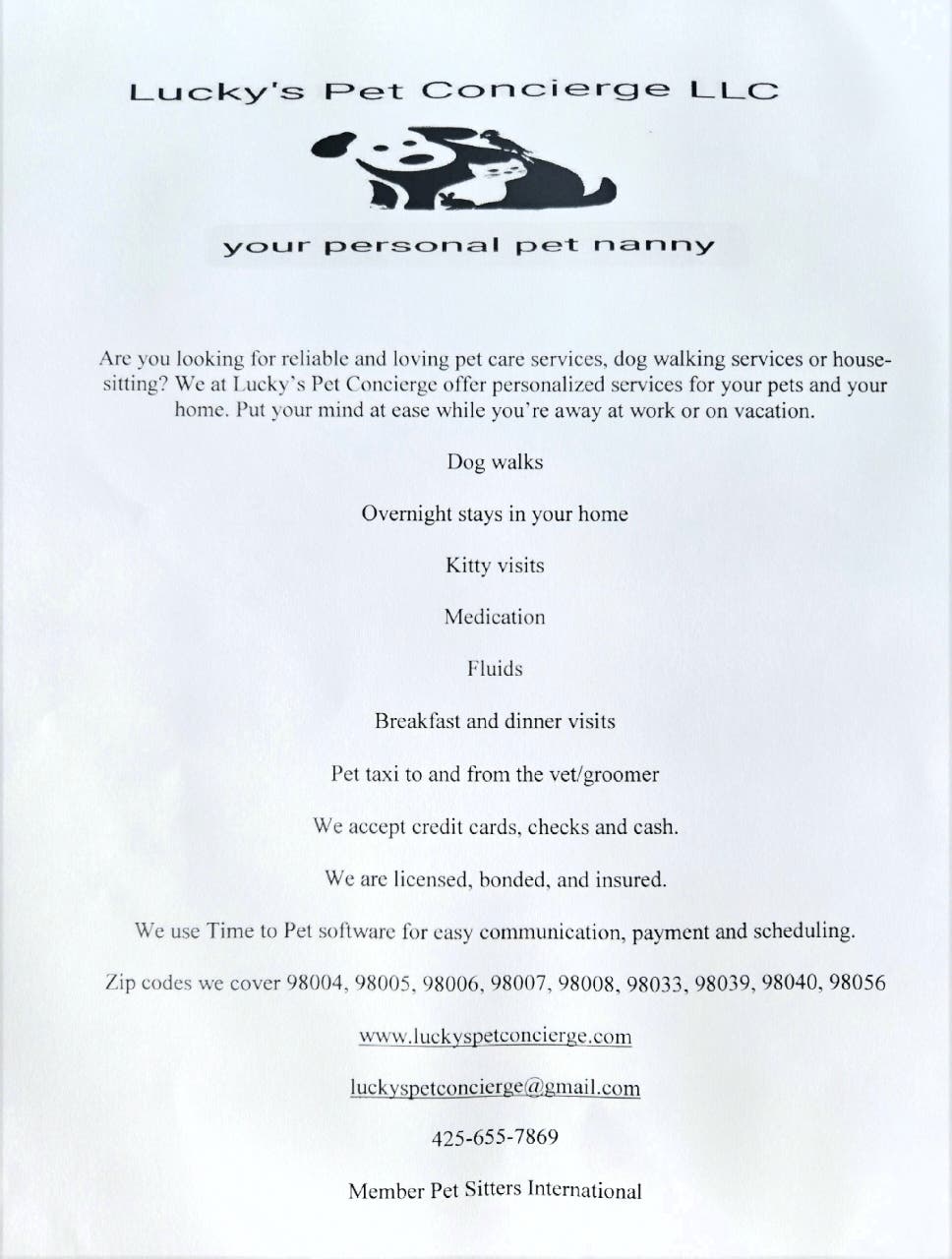 Pet sitting 