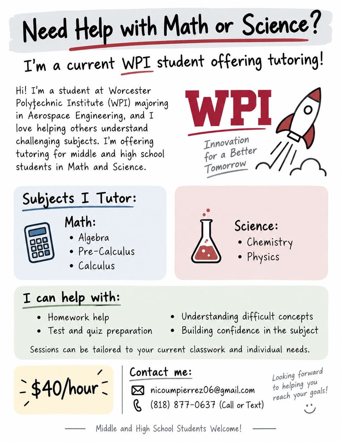 Middle School/ High School ~ Math and Science 