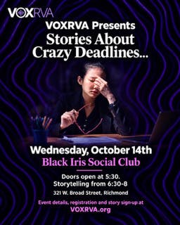 VOXRVA presents an evening of true stories about DEADLINES