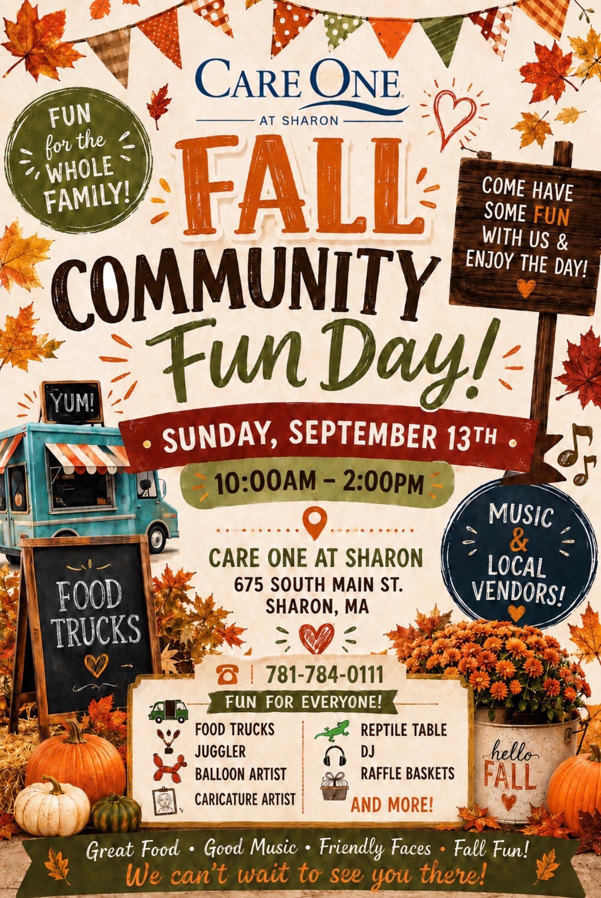 🍂 FREE Family Fall Fest in Sharon! Food, Fun, Kids Activities & More!