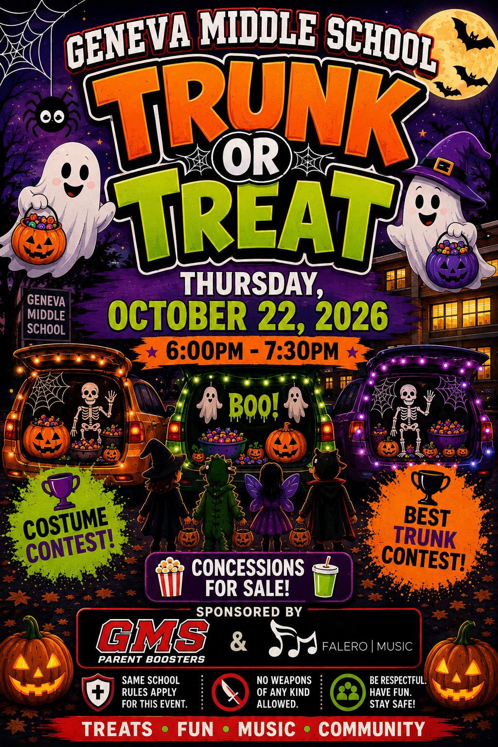 Geneva Middle School Trunk or Treat