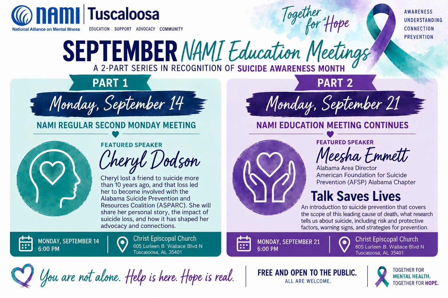 September NAMI Education Meetings