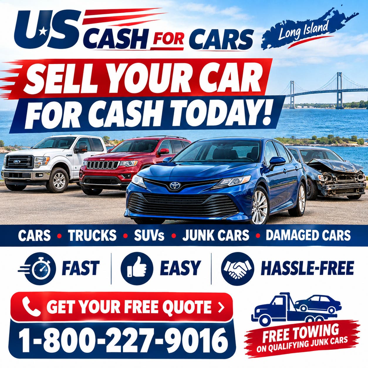 Sell Your Car For Cash Today!! 1-800-227-9016