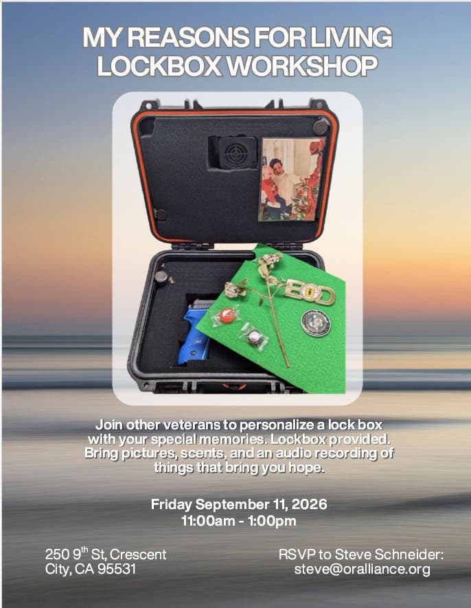 "Reasons for Living" Veteran & Family Lockbox Build