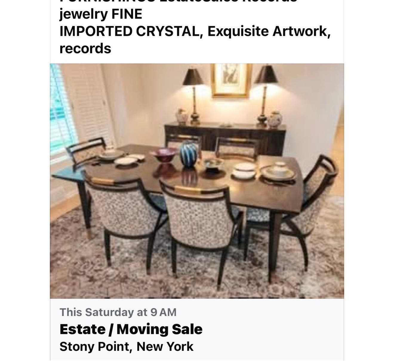 Moving Sale